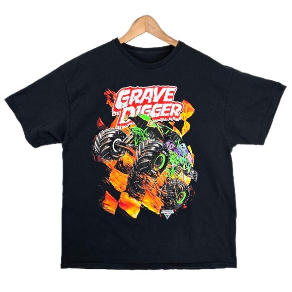 Unbranded Other - Grave Digger Monster Jam Monster Truck Shirt Men XL Black Vintage Y2K